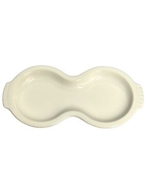 Fiesta White Sugar Dish and Creamer Tray